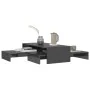 Set of glossy gray stackable coffee tables 100x100x26.5 cm by vidaXL, Coffee table - Ref: Foro24-806803, Price: 51,03 €, Disc...