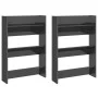 Wall shoe racks 2 pcs glossy gray plywood 60x18x90 cm by vidaXL, Shoe racks and shoe organizers - Ref: Foro24-806776, Price: ...