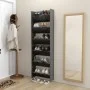 Wall shoe racks 2 pcs glossy gray plywood 60x18x90 cm by vidaXL, Shoe racks and shoe organizers - Ref: Foro24-806776, Price: ...