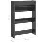 Wall shoe racks 2 pcs glossy gray plywood 60x18x90 cm by vidaXL, Shoe racks and shoe organizers - Ref: Foro24-806776, Price: ...