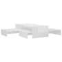 Set stapelbarer Couchtische aus weißem Glanz 100x100x26,5 cm von vidaXL, Couchtisch - Ref: Foro24-806801, Preis: 45,93 €, Rab...