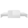 Set stapelbarer Couchtische aus weißem Glanz 100x100x26,5 cm von vidaXL, Couchtisch - Ref: Foro24-806801, Preis: 46,28 €, Rab...