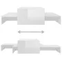 Set stapelbarer Couchtische aus weißem Glanz 100x100x26,5 cm von vidaXL, Couchtisch - Ref: Foro24-806801, Preis: 45,93 €, Rab...