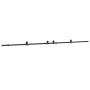 Kit de herrajes para puertas correderas acero negro 366 cm