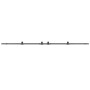 Kit de herrajes para puertas correderas acero negro 366 cm