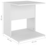 Weißer Beistelltisch aus Sperrholz, 45 x 45 x 48 cm von vidaXL, Seitentische - Ref: Foro24-806804, Preis: 31,94 €, Rabatt: %