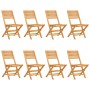 Klappbare Gartenstühle 8 Stück aus massivem Teakholz 47x62x90 cm von vidaXL, Gartenstühle - Ref: Foro24-3155066, Preis: 610,4...