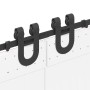 Kit de herrajes para puertas correderas acero negro 366 cm