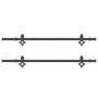 Kit de herrajes para puertas correderas acero negro 305 cm
