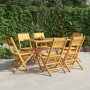 Klappbare Gartenstühle, 6 Stück, massives Teakholz, 47 x 61 x 90 cm von vidaXL, Gartenstühle - Ref: Foro24-3155059, Preis: 40...
