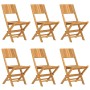 Klappbare Gartenstühle, 6 Stück, massives Teakholz, 47 x 61 x 90 cm von vidaXL, Gartenstühle - Ref: Foro24-3155059, Preis: 40...