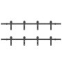 Kit de herrajes para puertas correderas acero negro 366 cm