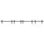 Kit de herrajes para puertas correderas acero negro 366 cm