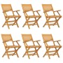Folding garden chairs 6 pcs solid teak wood 55x62x90 cm by vidaXL, Garden chairs - Ref: Foro24-3155068, Price: 430,52 €, Disc...