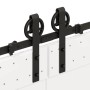 Kit de herrajes para puertas correderas acero negro 400 cm