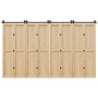 Kit de herrajes para puertas correderas acero negro 366 cm