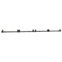 Kit de herrajes para puertas correderas acero negro 366 cm