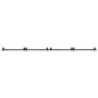 Kit de herrajes para puertas correderas acero negro 366 cm