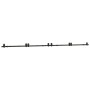 Kit de herrajes para puertas correderas acero negro 400 cm