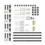 Kit de herrajes para puertas correderas acero negro 400 cm