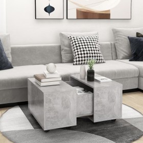 Plywood gray concrete coffee table 60x60x38 cm by vidaXL, Coffee table - Ref: Foro24-806862, Price: 69,43 €, Discount: %