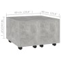 Mesa de centro madera contrachapada gris hormigón 60x60x38 cm