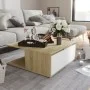 Couchtisch aus Sperrholz weiß und Eiche 80x80x31 cm von vidaXL, Couchtisch - Ref: Foro24-806881, Preis: 70,02 €, Rabatt: %