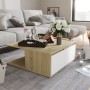 Couchtisch aus Sperrholz weiß und Eiche 80x80x31 cm von vidaXL, Couchtisch - Ref: Foro24-806881, Preis: 70,87 €, Rabatt: %