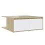 Couchtisch aus Sperrholz weiß und Eiche 80x80x31 cm von vidaXL, Couchtisch - Ref: Foro24-806881, Preis: 70,87 €, Rabatt: %