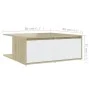 Couchtisch aus Sperrholz weiß und Eiche 80x80x31 cm von vidaXL, Couchtisch - Ref: Foro24-806881, Preis: 70,02 €, Rabatt: %