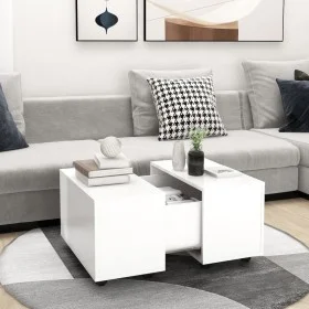 Mesa de centro madera contrachapada blanco 60x60x38 cm by vidaXL, Coffee table - Ref: Foro24-806858, Price: 62,69 €, Discount: %