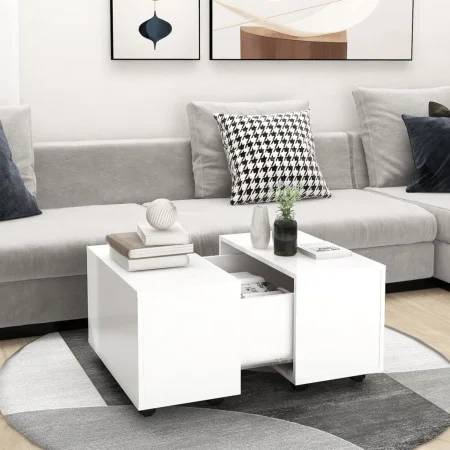 Weißer Sperrholz-Couchtisch 60x60x38 cm von vidaXL, Couchtisch - Ref: Foro24-806858, Preis: 62,69 €, Rabatt: %