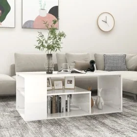 Couchtisch aus Sperrholz glänzend weiß 100x50x40 cm von vidaXL, Couchtisch - Ref: Foro24-806927, Preis: 62,01 €, Rabatt: %
