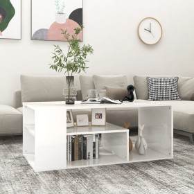 Couchtisch aus Sperrholz glänzend weiß 100x50x40 cm von vidaXL, Couchtisch - Ref: Foro24-806927, Preis: 62,86 €, Rabatt: %