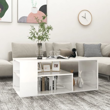 Plywood white glossy coffee table 100x50x40 cm by vidaXL, Coffee table - Ref: Foro24-806927, Price: 61,00 €, Discount: %