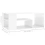 Couchtisch aus Sperrholz glänzend weiß 100x50x40 cm von vidaXL, Couchtisch - Ref: Foro24-806927, Preis: 62,01 €, Rabatt: %