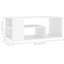 Couchtisch aus weißem Sperrholz, 100 x 50 x 40 cm von vidaXL, Couchtisch - Ref: Foro24-806921, Preis: 54,01 €, Rabatt: %