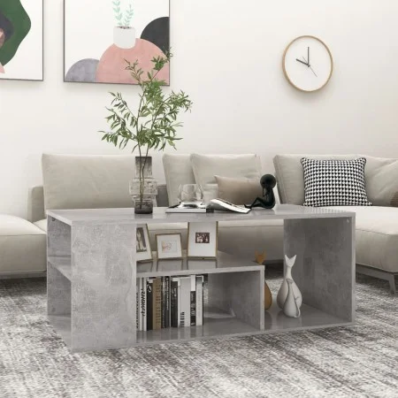 Mesa de centro madera de ingeniería gris hormigón 100x50x40 cm de vidaXL, Mesas de centro - Ref: Foro24-806925, Precio: 60,60...