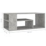 Engineered wood gray concrete coffee table 100x50x40 cm by vidaXL, Coffee table - Ref: Foro24-806925, Price: 62,47 €, Discoun...