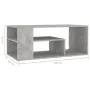 Mesa de centro madera de ingeniería gris hormigón 100x50x40 cm de vidaXL, Mesas de centro - Ref: Foro24-806925, Precio: 60,60...