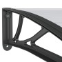 Türvordach aus schwarzem Polycarbonat 300x100 cm von vidaXL, Markisen - Ref: Foro24-153569, Preis: 99,50 €, Rabatt: %