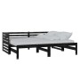 Removable sofa bed solid black pine wood 2x(90x200) cm by vidaXL, Beds and slatted bases - Ref: Foro24-806969, Price: 212,50 ...