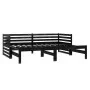 Removable sofa bed solid black pine wood 2x(90x200) cm by vidaXL, Beds and slatted bases - Ref: Foro24-806969, Price: 209,80 ...