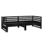 Removable sofa bed solid black pine wood 2x(90x200) cm by vidaXL, Beds and slatted bases - Ref: Foro24-806969, Price: 209,80 ...