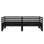 Removable sofa bed solid black pine wood 2x(90x200) cm by vidaXL, Beds and slatted bases - Ref: Foro24-806969, Price: 209,80 ...
