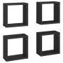 Cube wall shelf 4 pcs black 30x15x30 cm by vidaXL, Shelves and shelves - Ref: Foro24-807002, Price: 39,80 €, Discount: %