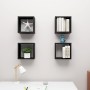 Cube wall shelf 4 pcs black 30x15x30 cm by vidaXL, Shelves and shelves - Ref: Foro24-807002, Price: 40,54 €, Discount: %