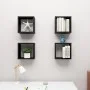Cube wall shelf 4 pcs black 30x15x30 cm by vidaXL, Shelves and shelves - Ref: Foro24-807002, Price: 39,80 €, Discount: %