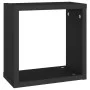 Cube wall shelf 4 pcs black 30x15x30 cm by vidaXL, Shelves and shelves - Ref: Foro24-807002, Price: 39,80 €, Discount: %