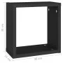 Cube wall shelf 4 pcs black 30x15x30 cm by vidaXL, Shelves and shelves - Ref: Foro24-807002, Price: 39,80 €, Discount: %